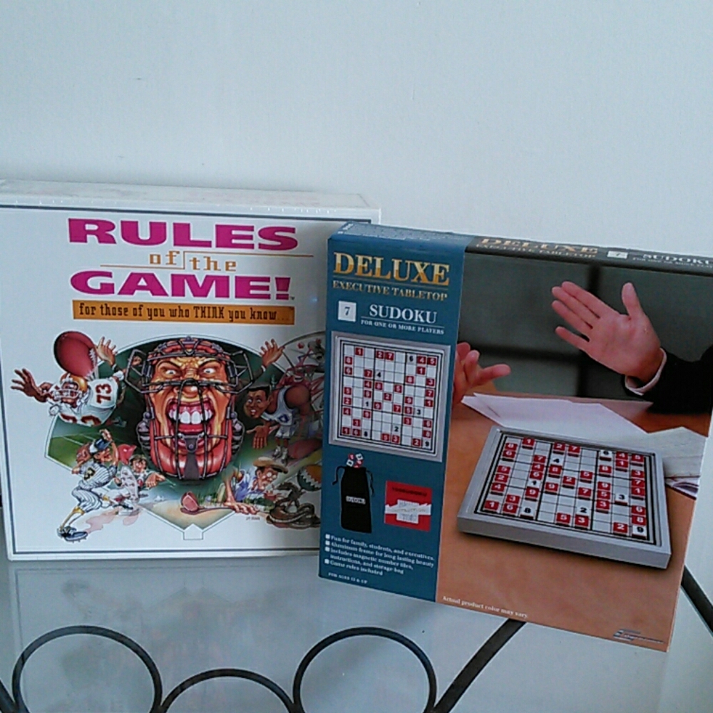 Rules of the Game AND Deluxe tabletop Sudoku